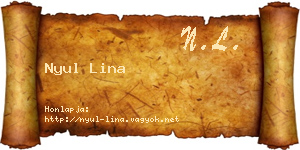 Nyul Lina névjegykártya